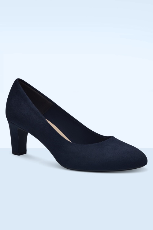 Tamaris - Sally Vegan Suede pumps in navy 2