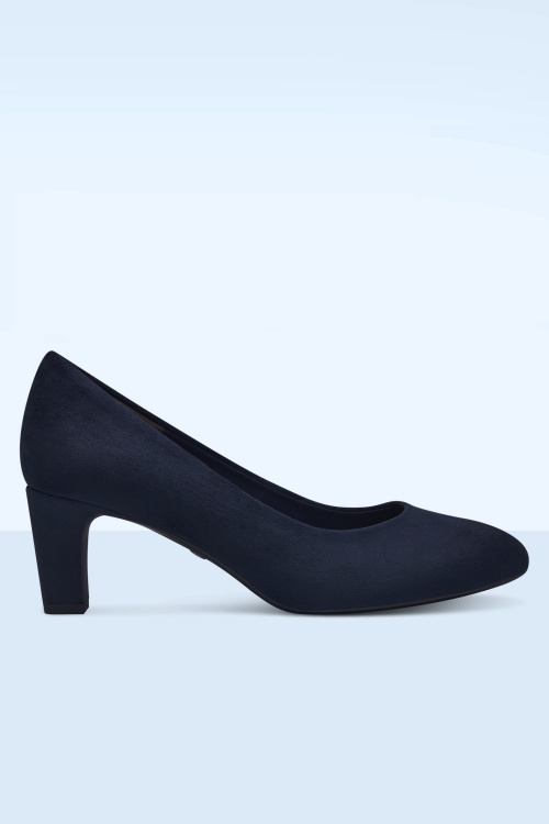 Tamaris - Sally Vegan Suede pumps in navy