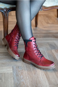 Miz Mooz - Adyson booties in rood 3