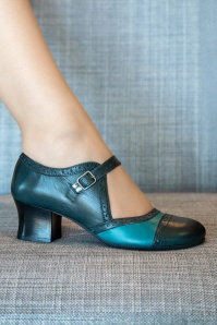 Miz Mooz - Franki Mary Jane pumps in oceaan en marineblauw
