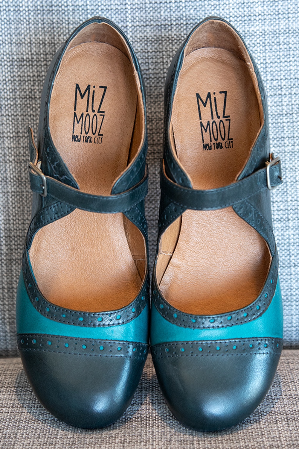 Miz Mooz - Franki Mary Jane pumps in oceaan en marineblauw 3