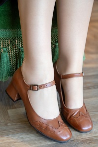 Miz Mooz - Gwinn Mary Jane pumps in cognac