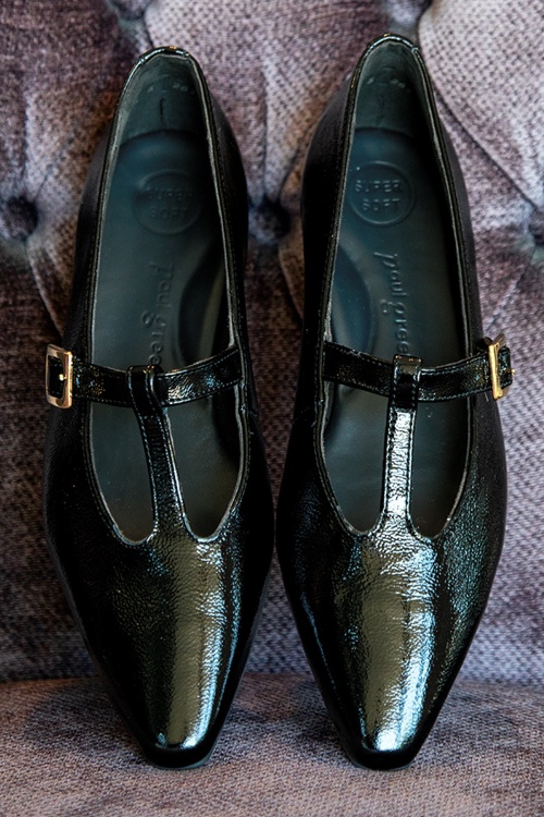 Paul Green - Camille Spitze Lackleder-Ballerinas in Schwarz 5
