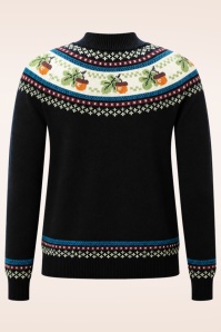 Pretty Vacant - Acorn Fairisle gebreide trui in zwart 2