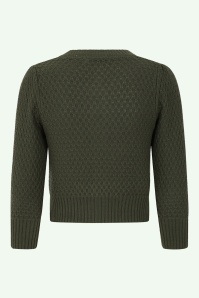 Banned Retro - Fara katoenen vest in olijfgroen 4