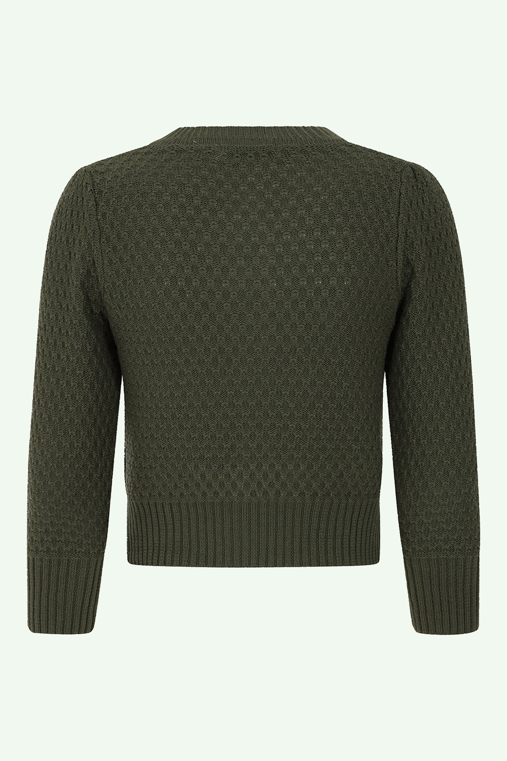 Banned Retro - Fara katoenen vest in olijfgroen 4