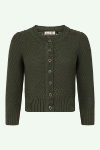 Banned Retro - Fara katoenen vest in olijfgroen 2