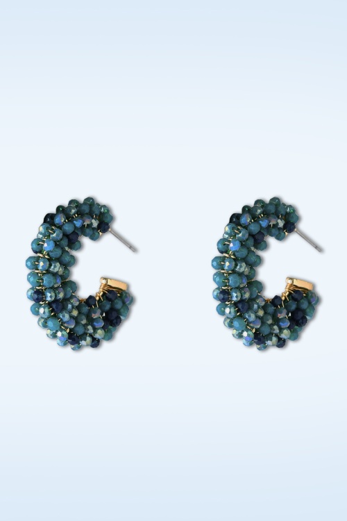 Day&Eve by Go Dutch Label - Laguna Crush oorringen in blauw 2