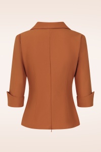 Glamour Bunny Business Babe - Topvintage exclusive ~ Dianne Blouse in Caramel 3