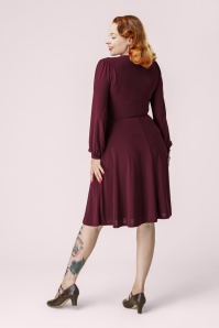 Vintage Chic for Topvintage - Topvintage exclusive ~ Chanti Slinky Swing Dress in Wine 3