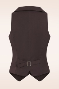Glamour Bunny Business Babe - Topvintage exclusive ~ Willow gilet in bruin 3