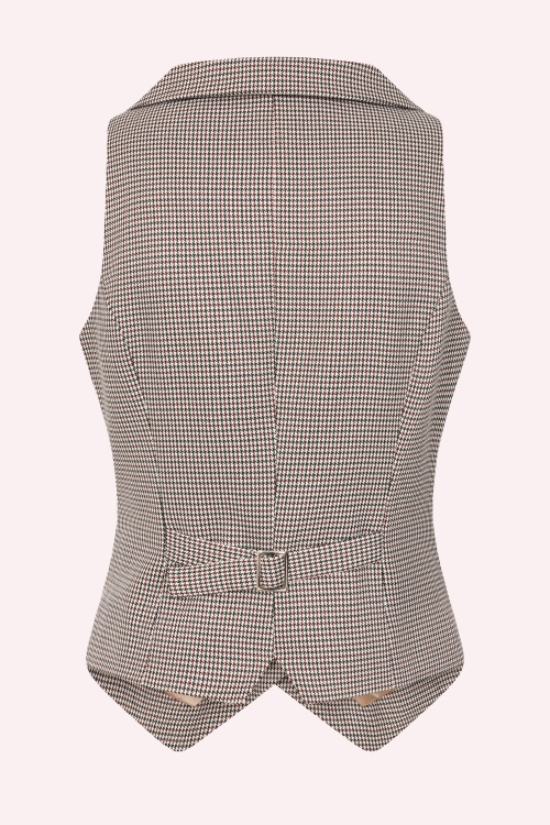 Glamour Bunny Business Babe - Topvintage exclusive ~ Willow gilet in pied de poule 3