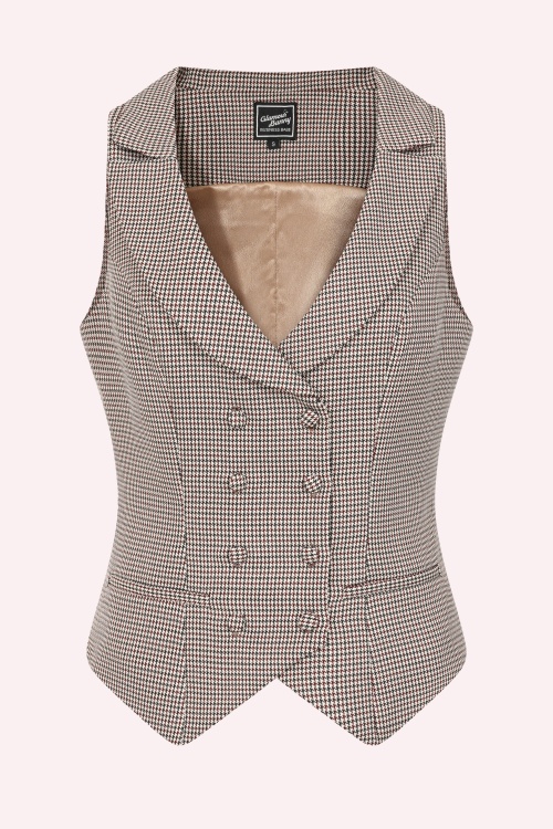 Glamour Bunny Business Babe - Exclusivité Topvintage  ~ Gilet de tailleur Willow en pied-de-poule 2