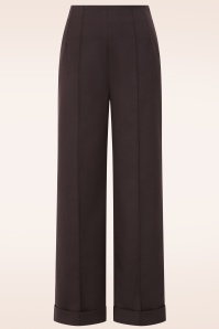 Glamour Bunny Business Babe - Exclusivité Topvintage ~ Pantalon habillé Diadora en marron 2