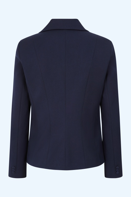 Glamour Bunny Business Babe - Topvintage exclusive ~ Diadora blazer in navy 3