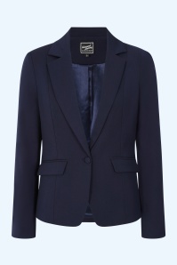 Glamour Bunny Business Babe - Topvintage exclusive ~ Diadora blazer in navy 2