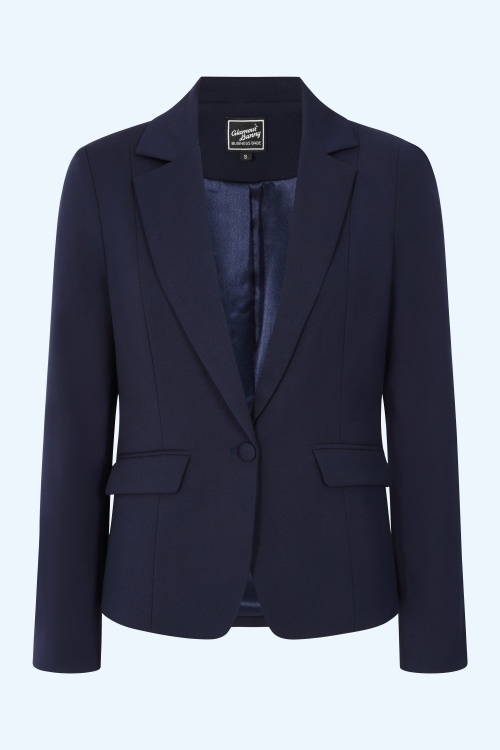 Glamour Bunny Business Babe - Exclusivité Topvintage ~ Blazer Diadora en bleu marine 2