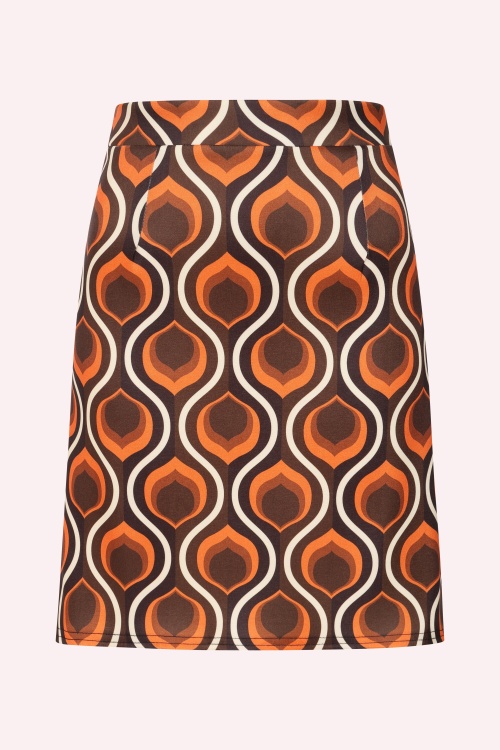 Vintage Chic for Topvintage - Topvintage exclusive ~ Bobby Retro rokje in oranje