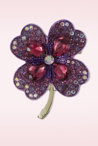 Day&Eve by Go Dutch Label - Purple Clover Brooch