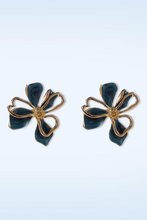 Day&Eve by Go Dutch Label - Petal Pop Earrings in Blue 2