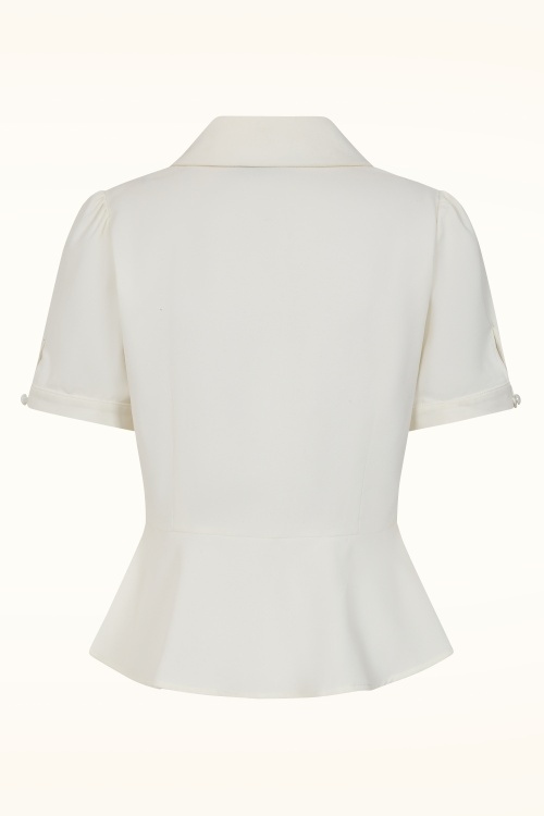 Banned Retro - Prue Bluse in Elfenbein 4