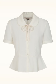 Banned Retro - Prue Bluse in Elfenbein 2