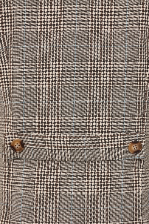 Banned Retro - Selma Prince Of Wales Waistcoat in Brown 6