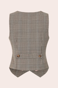 Banned Retro - Selma Prince Of Wales Waistcoat in Brown 5