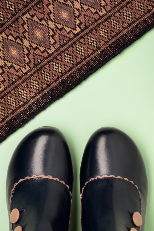 Miz Mooz - 40s Fido Leather Ankle Booties in Dark Denim 3