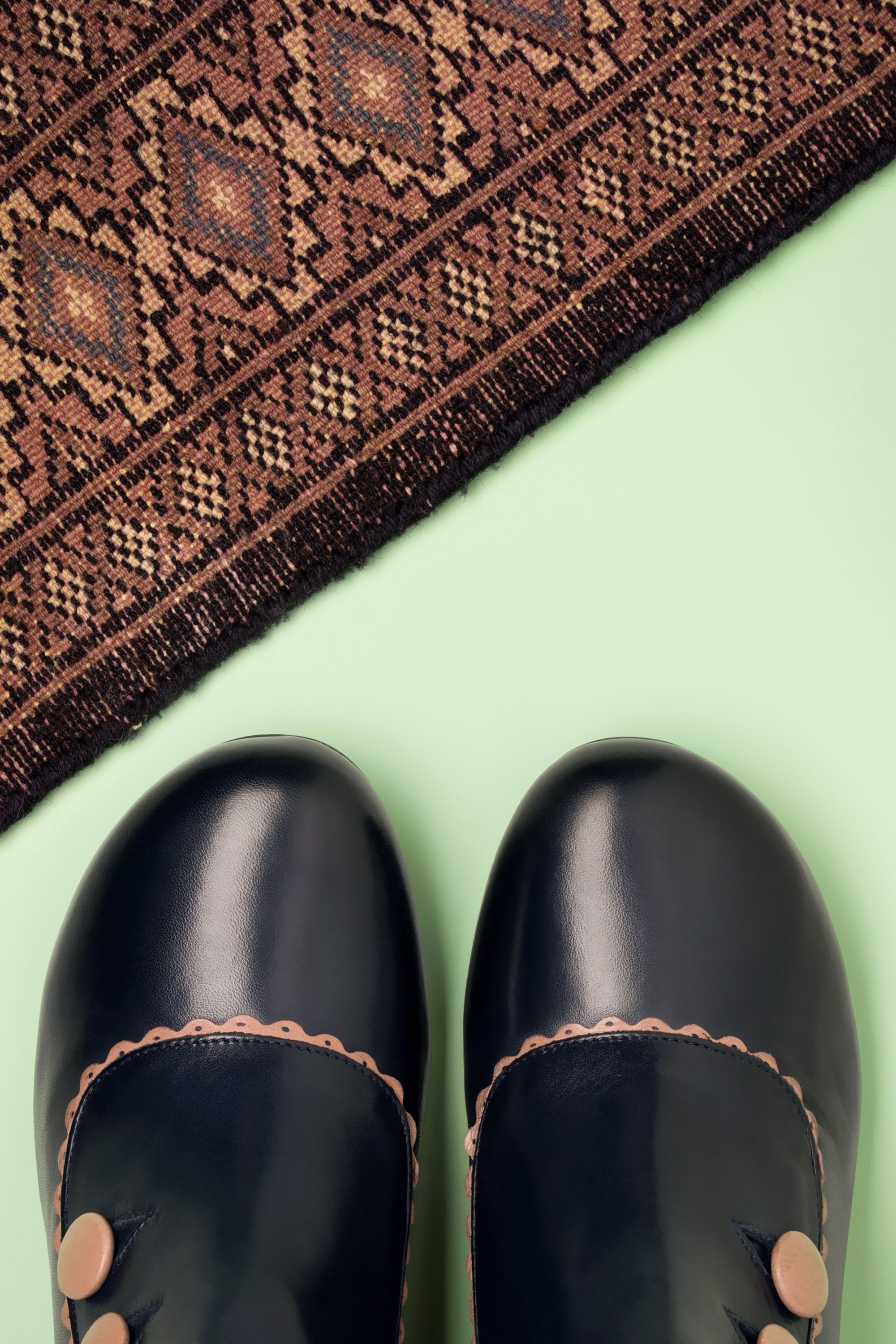 Miz Mooz - 40s Fido Leather Ankle Booties in Dark Denim 3