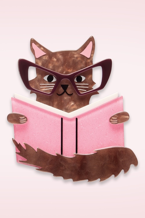 Erstwilder - Puss in Books broche