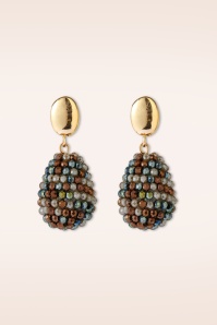 Day&Eve by Go Dutch Label - Champagne Mosaic Earrings in Gold 2