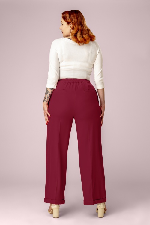 Topvintage Boutique Collection - Exklusiv bei Topvintage ~ Marina Hose in Rot 3
