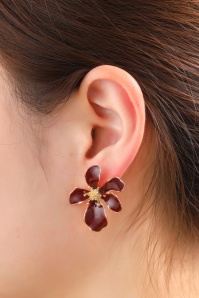 Day&Eve by Go Dutch Label - Petal Luxe Earrings in Burgundy