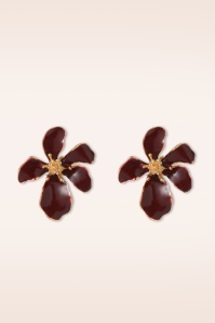 Day&Eve by Go Dutch Label - Petal Luxe Earrings in Burgundy 2