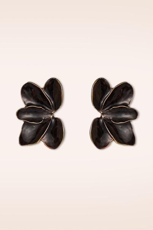 Day&Eve by Go Dutch Label - Autumn Lily Stud Earrings in Brown 2