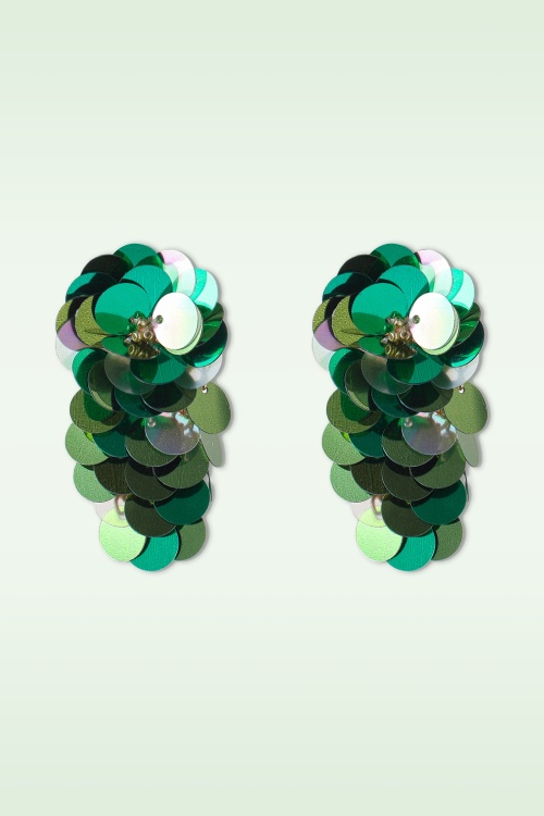 Day&Eve by Go Dutch Label - Waterfall Bloom Earrings in Green 2