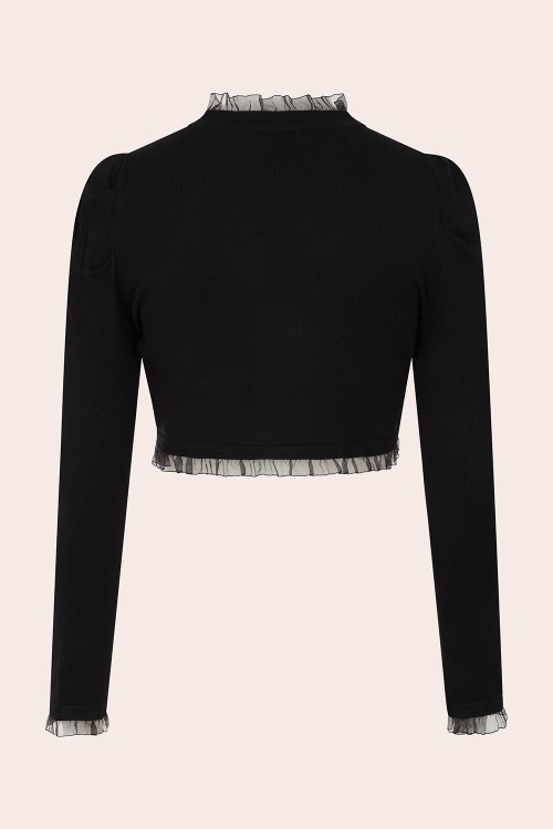 Banned Retro - Midnight Muse Lace Bolero in Black 2