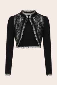Banned Retro - Midnight Muse Lace Bolero in Black