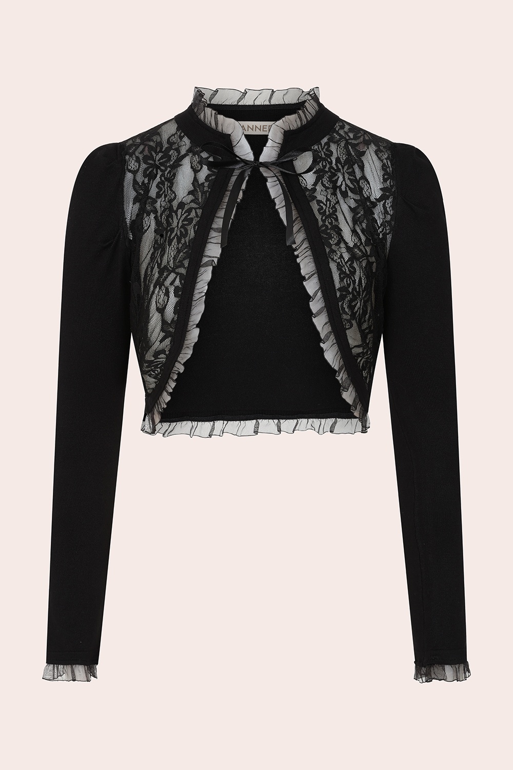 Banned Retro - Midnight Muse Lace Bolero in Black