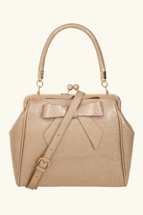 Banned Retro - American Vintage Sparkle Bag in Gold 5