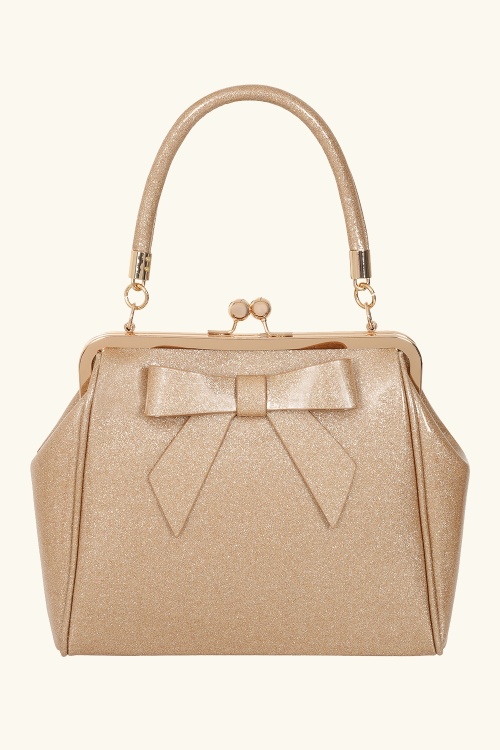 Banned Retro - American Vintage Sparkle Bag in Gold