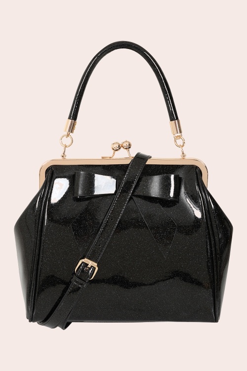 Banned Retro - American Vintage Sparkle Handbag in Black 3