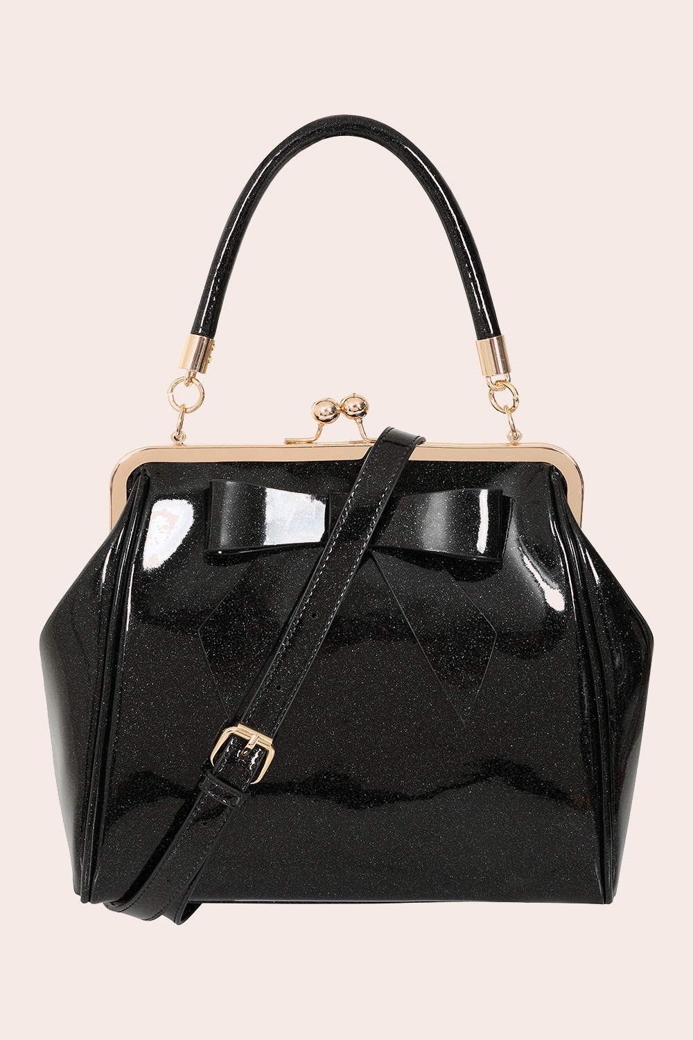 Banned Retro - American Vintage Sparkle Handbag in Black 3