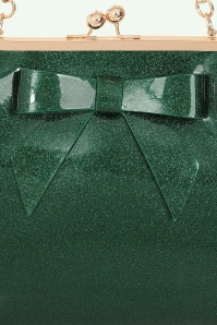Banned Retro - American Vintage Sparkle Handbag in Dark Green 2