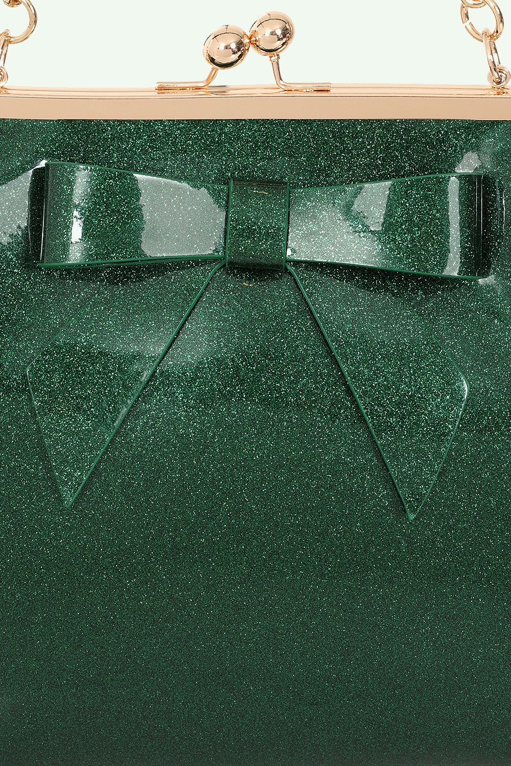 Banned Retro - American Vintage Sparkle Handbag in Dark Green 2