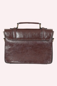 Banned Retro - Herringbone Heirloom Satchel Bag in Brown 5