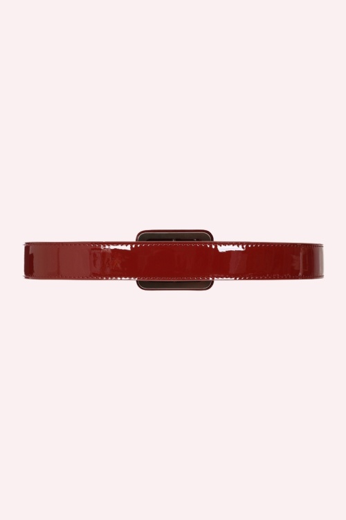 Banned Retro - Jukebox Patent Belt in Burgundy 3