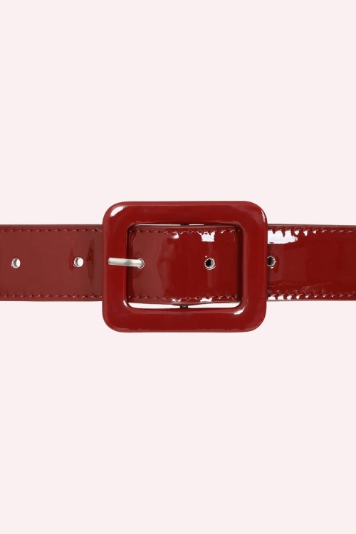 Banned Retro - Jukebox Patent Belt in Burgundy 2