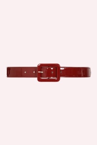 Banned Retro - Jukebox Patent Belt in Burgundy